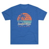 Retro Santa Rosa Tropical Island Triblend Athletic Shirt T-Shirt Printify Tri-Blend Vintage Royal L 