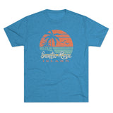 Retro Santa Rosa Tropical Island Triblend Athletic Shirt T-Shirt Printify Tri-Blend Vintage Turquoise M 