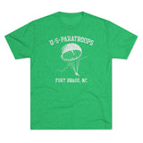 Retro US Paratroops Fort Bragg Triblend Athletic Shirt T-Shirt Printify Tri-Blend Envy M 