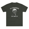 Retro US Paratroops Fort Bragg Triblend Athletic Shirt T-Shirt Printify Tri-Blend Macchiato M 