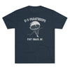 Retro US Paratroops Fort Bragg Triblend Athletic Shirt T-Shirt Printify Tri-Blend Vintage Navy M 