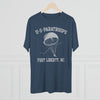 Retro US Paratroops Fort Liberty Triblend Athletic Shirt T-Shirt Printify 