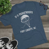 Retro US Paratroops Fort Liberty Triblend Athletic Shirt T-Shirt Printify 