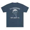 Retro US Paratroops Fort Liberty Triblend Athletic Shirt T-Shirt Printify Tri-Blend Indigo M 