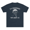 Retro US Paratroops Fort Liberty Triblend Athletic Shirt T-Shirt Printify Tri-Blend Vintage Navy M 