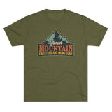 Retro Yonah Mountain Knot Typing and Hiking Team Triblend Athletic Shirt T-Shirt Printify Tri-Blend Military Green M 