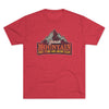 Retro Yonah Mountain Knot Typing and Hiking Team Triblend Athletic Shirt T-Shirt Printify Tri-Blend Vintage Red M 