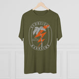 Schofield Barracks Tropical Paradise Distressed - Triblend Athletic Shirt T-Shirt Printify 