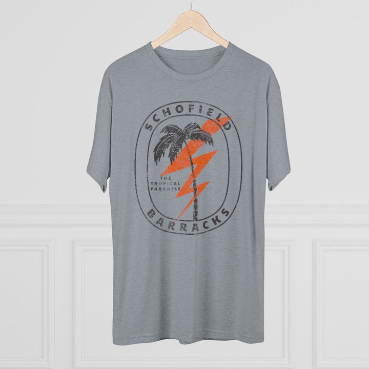 Schofield Barracks Tropical Paradise Distressed - Triblend Athletic Sh ...
