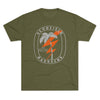 Schofield Barracks Tropical Paradise Distressed - Triblend Athletic Shirt T-Shirt Printify Tri-Blend Military Green S 