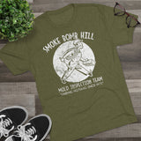 Smoke Bomb Hill Mold Inspection Distressed Insignia - Triblend Athletic Shirt T-Shirt Printify 