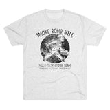 Smoke Bomb Hill Mold Inspection Distressed Insignia - Triblend Athletic Shirt T-Shirt Printify Tri-Blend Heather White S 
