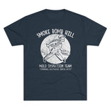 Smoke Bomb Hill Mold Inspection Distressed Insignia - Triblend Athletic Shirt T-Shirt Printify Tri-Blend Vintage Navy S 