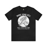 Smoke Bomb Hill Mold Inspection Distressed Insignia - Unisex Jersey Short Sleeve Tee T-Shirt Printify Black S 