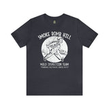 Smoke Bomb Hill Mold Inspection Distressed Insignia - Unisex Jersey Short Sleeve Tee T-Shirt Printify Heather Navy S 