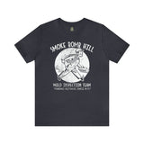 Smoke Bomb Hill Mold Inspection Distressed Insignia - Unisex Jersey Short Sleeve Tee T-Shirt Printify Heather Navy S 
