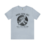 Smoke Bomb Hill Mold Inspection Distressed Insignia - Unisex Jersey Short Sleeve Tee T-Shirt Printify Light Blue S 