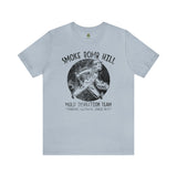 Smoke Bomb Hill Mold Inspection Distressed Insignia - Unisex Jersey Short Sleeve Tee T-Shirt Printify Light Blue S 