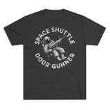 Space Shuttle Door Gunner - Triblend Athletic Shirt T-Shirt Printify S Tri-Blend Vintage Black 