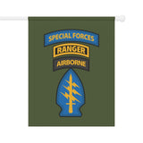 Special Forces Ranger Triple Threat - Vertical Outdoor House & Garden Banners Home Decor Printify 24.5'' × 32'' 
