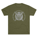 Special Forces Underwater Operations Dive Supervisor Distressed Insignia - Triblend Athletic Shirt T-Shirt Printify Tri-Blend Military Green S 