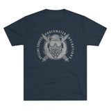 Special Forces Underwater Operations Dive Supervisor Distressed Insignia - Triblend Athletic Shirt T-Shirt Printify Tri-Blend Vintage Navy S 