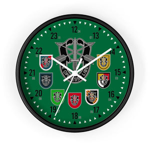 Special Forces Wall Clock Home Decor Printify Black White 10"