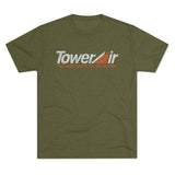 Tower Airlines Persian Gulf Triblend Athletic Shirt T-Shirt Printify Tri-Blend Military Green S 