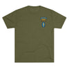 Triple Threat Shirt - Unisex Tri-Blend Crew Tee T-Shirt Printify Tri-Blend Military Green S 