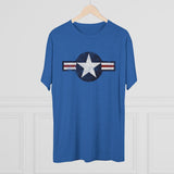 United States Air Forces DISTRESSED Insignia - Triblend Athletic Shirt T-Shirt Printify 