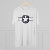 United States Air Forces DISTRESSED Insignia - Triblend Athletic Shirt T-Shirt Printify 