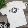 United States Air Forces DISTRESSED Insignia - Triblend Athletic Shirt T-Shirt Printify 