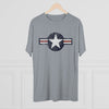 United States Air Forces DISTRESSED Insignia - Triblend Athletic Shirt T-Shirt Printify 