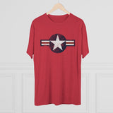 United States Air Forces DISTRESSED Insignia - Triblend Athletic Shirt T-Shirt Printify 