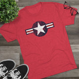 United States Air Forces DISTRESSED Insignia - Triblend Athletic Shirt T-Shirt Printify 