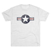 United States Air Forces DISTRESSED Insignia - Triblend Athletic Shirt T-Shirt Printify Tri-Blend Heather White S 
