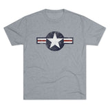 United States Air Forces DISTRESSED Insignia - Triblend Athletic Shirt T-Shirt Printify Tri-Blend Premium Heather S 