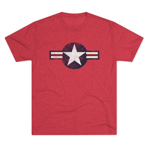 United States Air Forces DISTRESSED Insignia - Triblend Athletic Shirt T-Shirt Printify Tri-Blend Vintage Red L 
