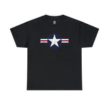 United States Air Forces Distressed Insignia - Unisex Heavy Cotton Tee T-Shirt Printify Black S 
