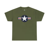 United States Air Forces Distressed Insignia - Unisex Heavy Cotton Tee T-Shirt Printify Military Green S 