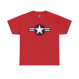 United States Air Forces Distressed Insignia - Unisex Heavy Cotton Tee T-Shirt Printify Red S 