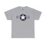 United States Air Forces Distressed Insignia - Unisex Heavy Cotton Tee T-Shirt Printify Sport Grey S 
