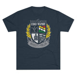 University of Pineland Weapon Specialist - Full Color Edition - Triblend Athletic Shirt T-Shirt Printify Tri-Blend Vintage Navy S 