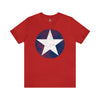 US Air Corps Star Emblem Distressed Insignia - Unisex Jersey Short Sleeve Tee T-Shirt Printify Red S 