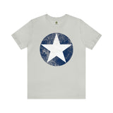 US Air Corps Star Emblem Distressed Insignia - Unisex Jersey Short Sleeve Tee T-Shirt Printify Silver S 