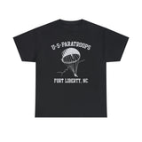 US Paratroops Fort Liberty Retro Distressed Standard Fit Shirt T-Shirt Printify Black S 