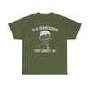 US Paratroops Fort Liberty Retro Distressed Standard Fit Shirt T-Shirt Printify Military Green S 