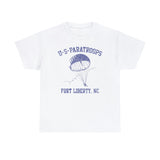 US Paratroops Fort Liberty Retro Distressed Standard Fit Shirt T-Shirt Printify White S 