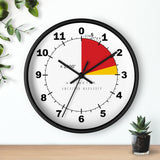 White Altimeter Wall Clock Home Decor Printify Black Black 10"